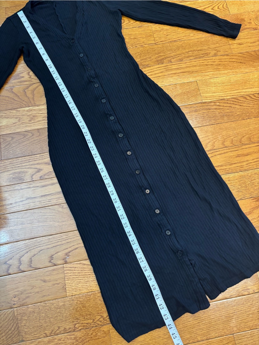 Reformation Ricky Knit Ribbed Black Dress - Picture 11 of 13